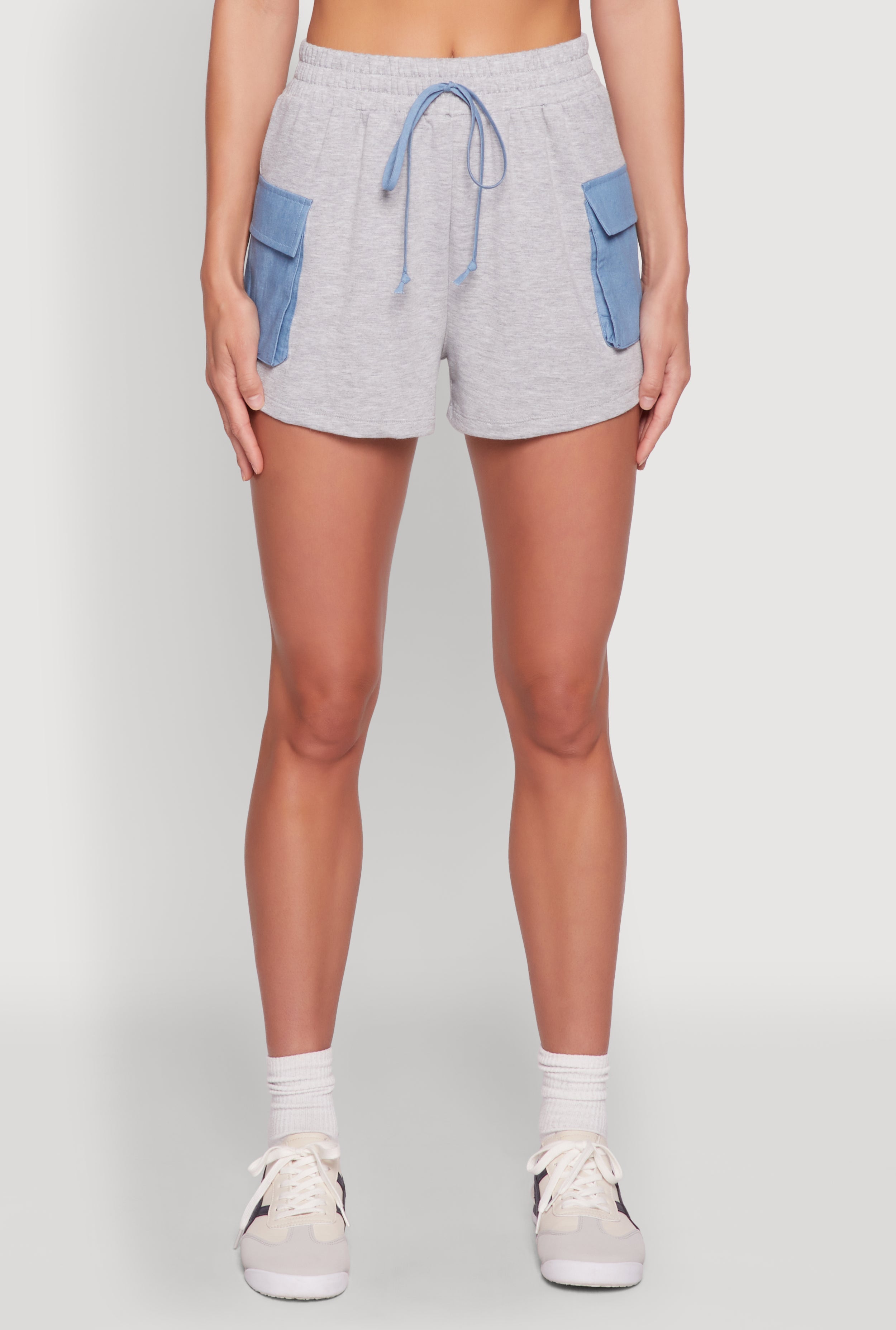 Chambray Cargo Pocket Sweatshorts