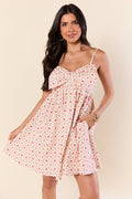 Tied Touch Floral Big Bow Mini Dress FINAL SALE