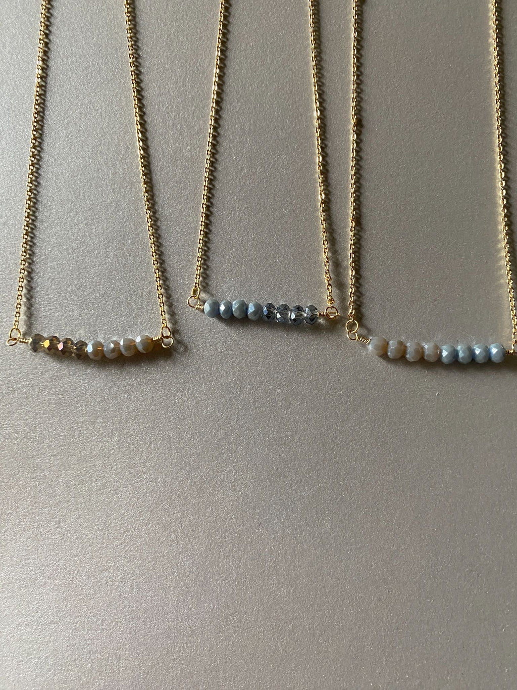 Bar Gemstone Dainty Chain Necklace