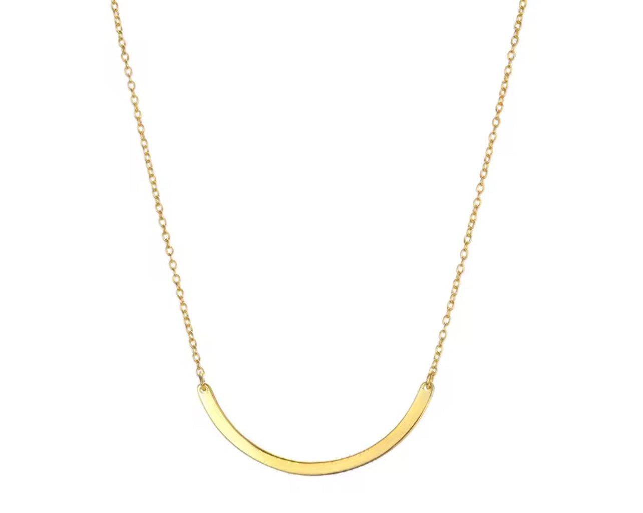 Dainty Curved Line Necklace