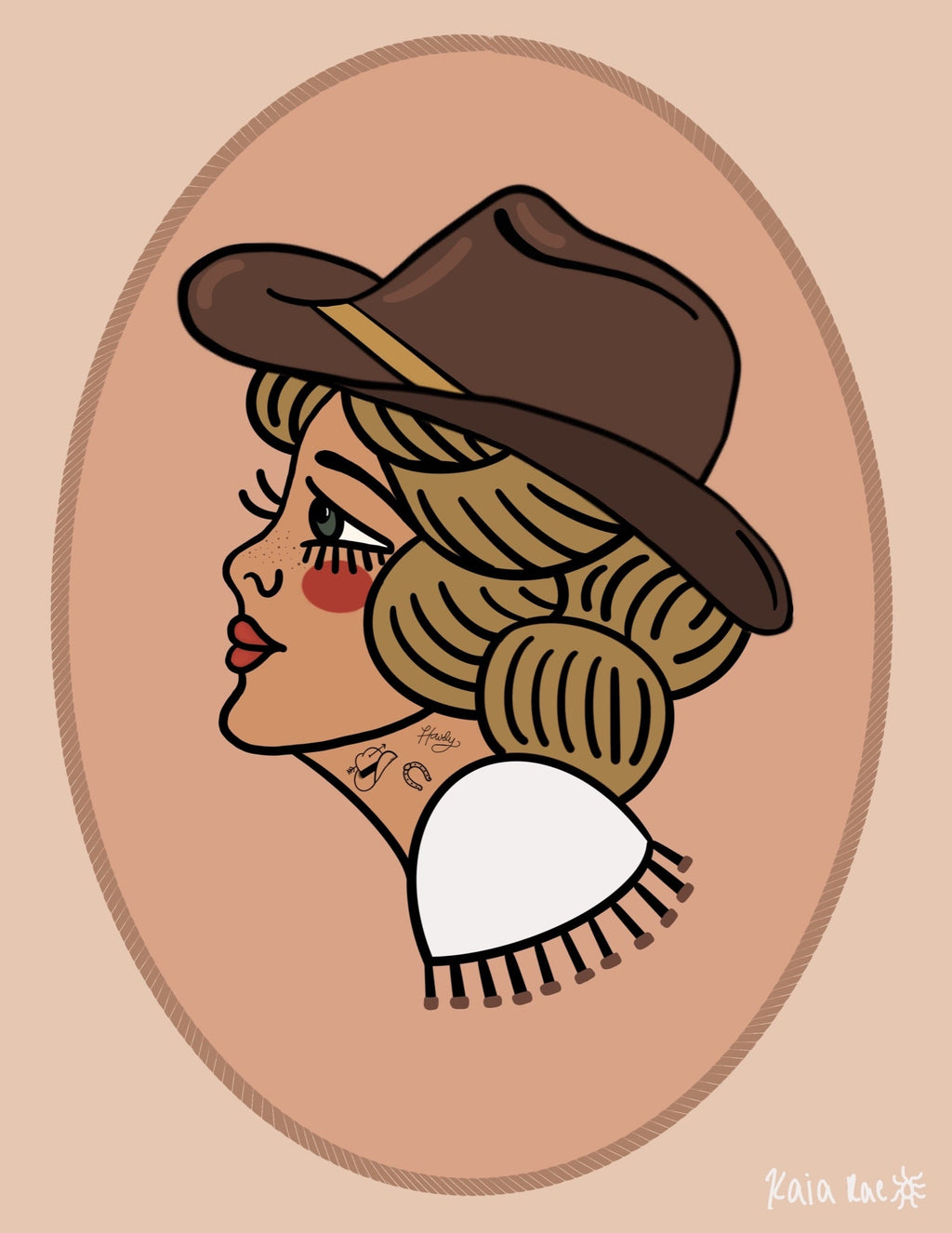 Traditional Cowgirl Print