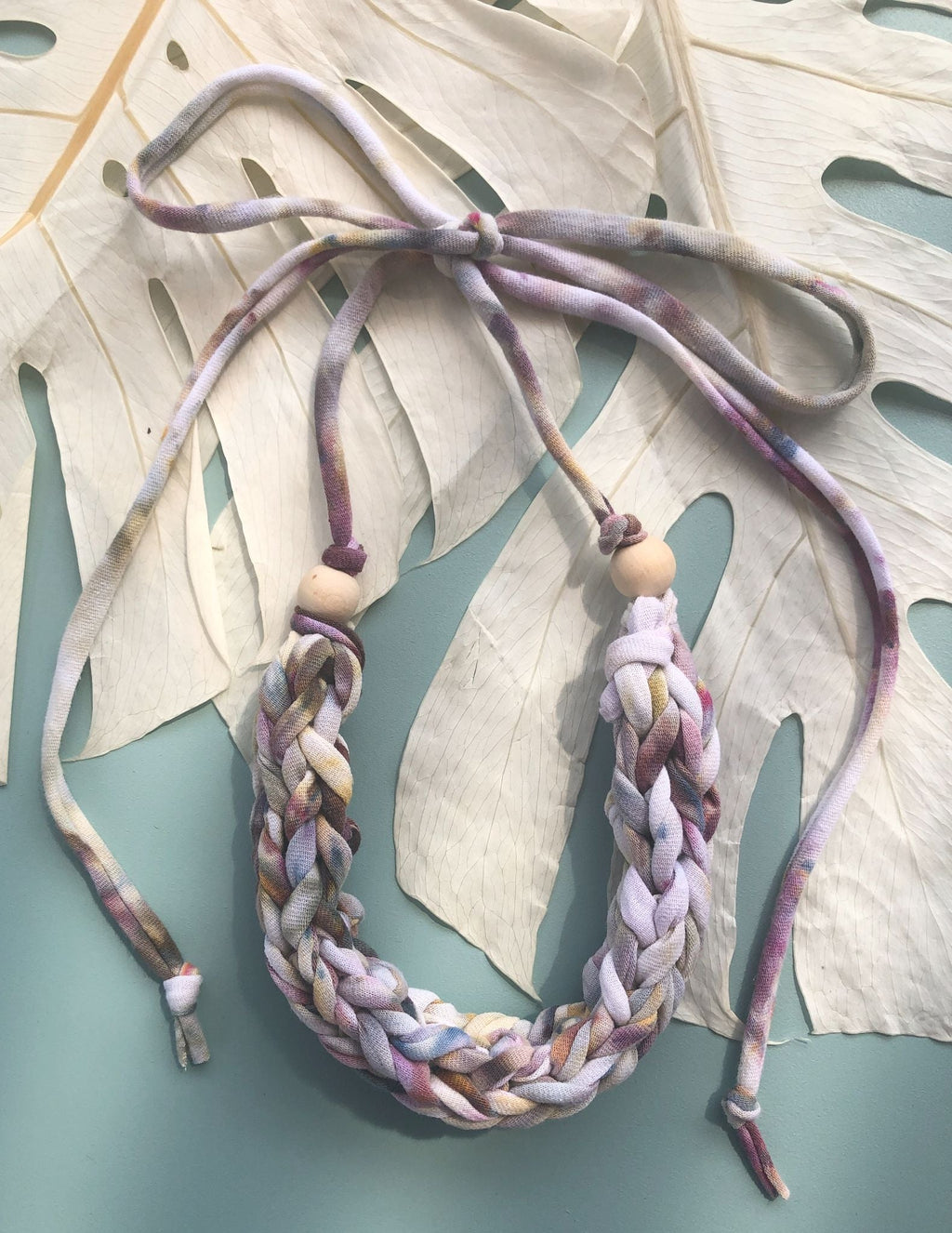 Dyed Hand Knit Headband / Necklace