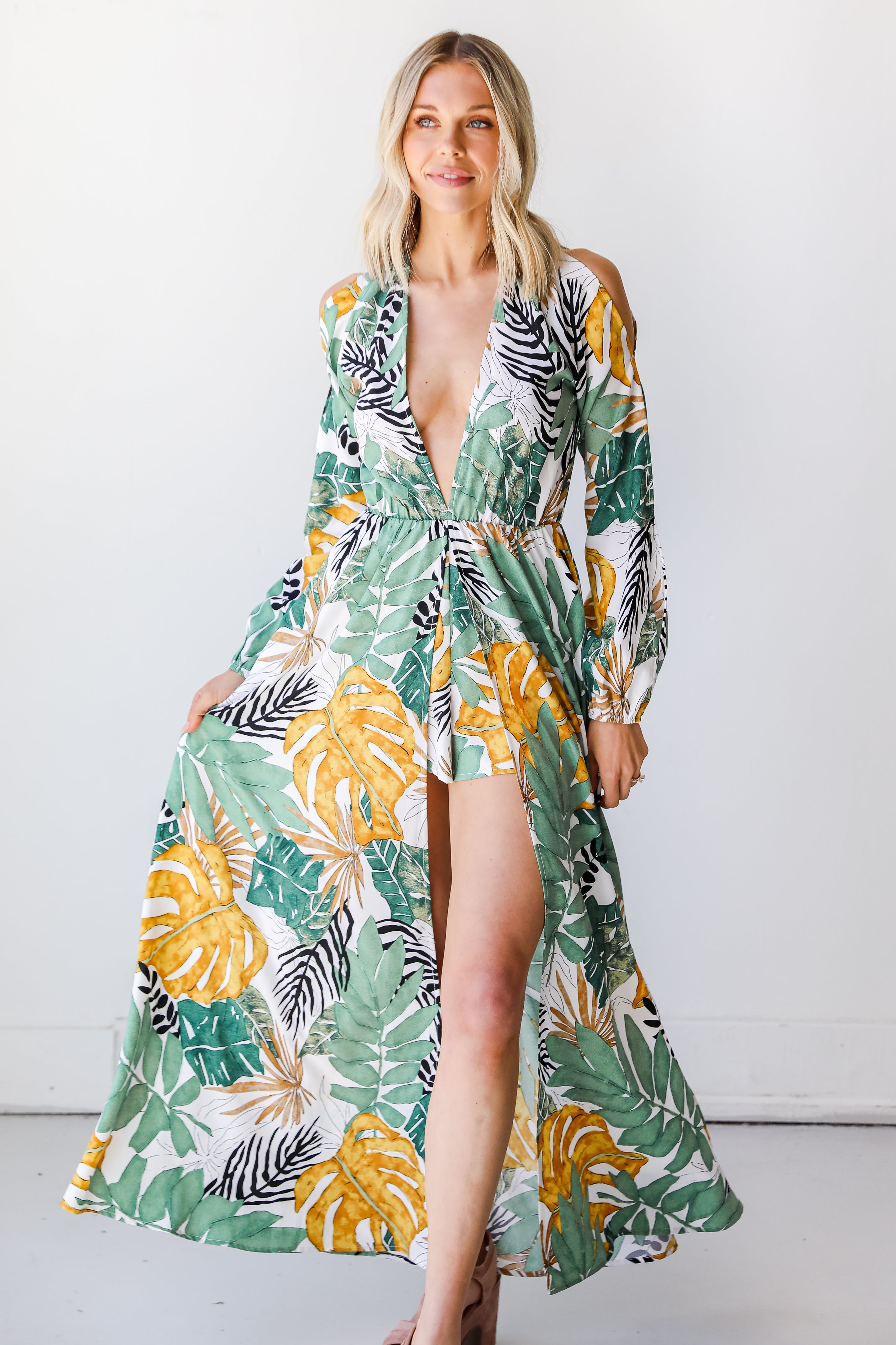 Travel To The Tropics Romper