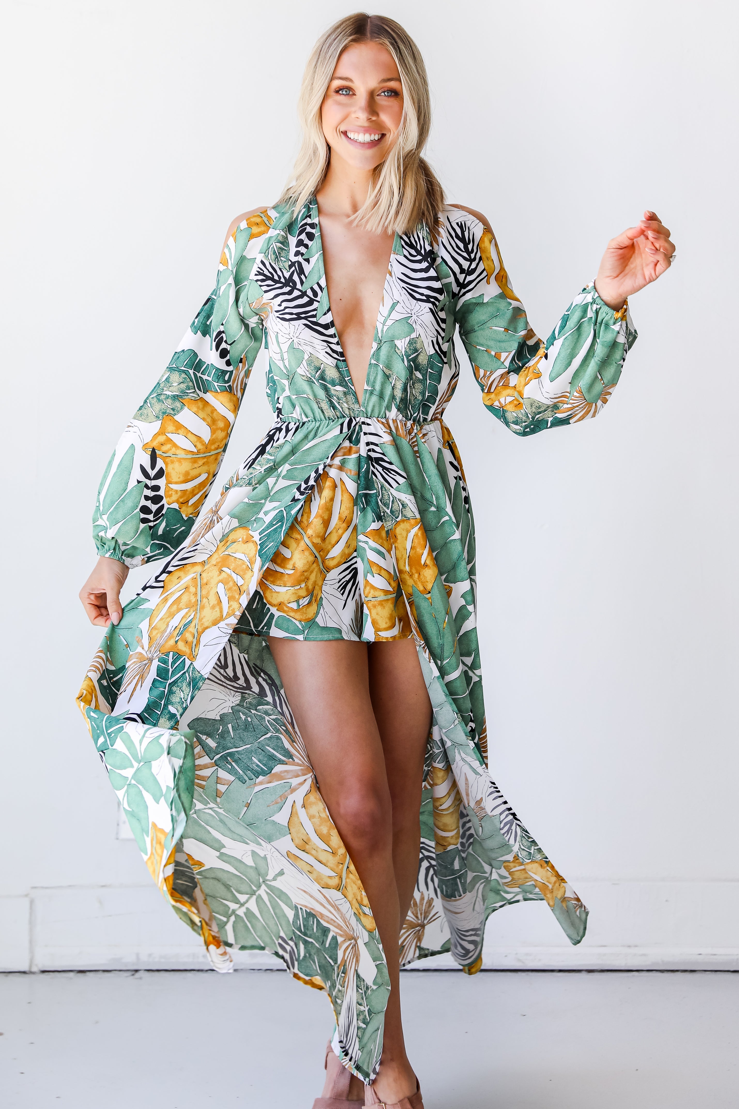 Travel To The Tropics Romper